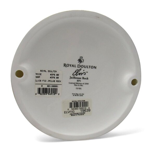 ROYAL DOULTON Elvis Jailhouse Rock Limited Edition 99/2500 Box Tag COA 2006 Figu - Picture 10 of 14